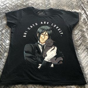 Black Butler “All Cats are Lovely” T Shirt Size XL